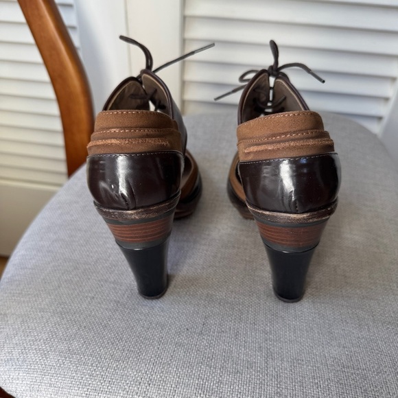Marni Oxford Lace Up Block Heel Brown Leather 38 - Picture 4 of 8